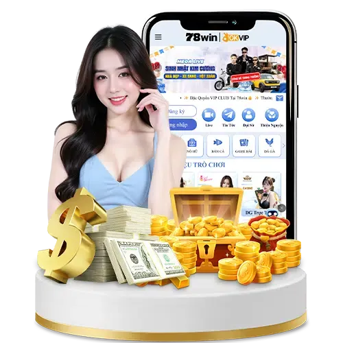Hình ảnh game Nổ Hũ với biểu tượng vàng và tiền thưởng